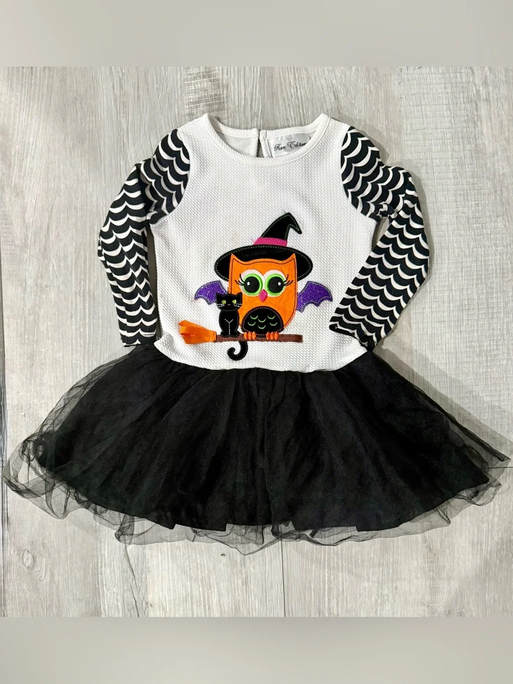 Rare Editions Girls 4T Halloween Owl Applique Tulle Tutu Fit & Flare Dress